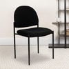 image:imageFlash Furniture Tania Comfort Vinyl Upholstered Stackable Side Reception Chair with Padded Seat Modern Stackable Chair for Living RoomOffice BlackBlack Fabric