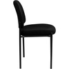 image:imageFlash Furniture Tania Comfort Vinyl Upholstered Stackable Side Reception Chair with Padded Seat Modern Stackable Chair for Living RoomOffice BlackBlack Fabric