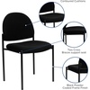 image:imageFlash Furniture Tania Comfort Vinyl Upholstered Stackable Side Reception Chair with Padded Seat Modern Stackable Chair for Living RoomOffice BlackBlack Fabric