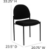 image:imageFlash Furniture Tania Comfort Vinyl Upholstered Stackable Side Reception Chair with Padded Seat Modern Stackable Chair for Living RoomOffice BlackBlack Fabric