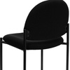 image:imageFlash Furniture Tania Comfort Vinyl Upholstered Stackable Side Reception Chair with Padded Seat Modern Stackable Chair for Living RoomOffice BlackBlack Fabric