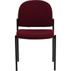 image:imageFlash Furniture Tania Comfort Vinyl Upholstered Stackable Side Reception Chair with Padded Seat Modern Stackable Chair for Living RoomOffice BlackBurgundy Fabric