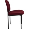 image:imageFlash Furniture Tania Comfort Vinyl Upholstered Stackable Side Reception Chair with Padded Seat Modern Stackable Chair for Living RoomOffice BlackBurgundy Fabric