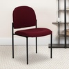 image:imageFlash Furniture Tania Comfort Vinyl Upholstered Stackable Side Reception Chair with Padded Seat Modern Stackable Chair for Living RoomOffice BlackBurgundy Fabric