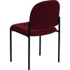 image:imageFlash Furniture Tania Comfort Vinyl Upholstered Stackable Side Reception Chair with Padded Seat Modern Stackable Chair for Living RoomOffice BlackBurgundy Fabric
