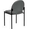 image:imageFlash Furniture Tania Comfort Vinyl Upholstered Stackable Side Reception Chair with Padded Seat Modern Stackable Chair for Living RoomOffice BlackGray Fabric