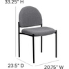 image:imageFlash Furniture Tania Comfort Vinyl Upholstered Stackable Side Reception Chair with Padded Seat Modern Stackable Chair for Living RoomOffice BlackGray Fabric