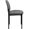 image:imageFlash Furniture Tania Comfort Vinyl Upholstered Stackable Side Reception Chair with Padded Seat Modern Stackable Chair for Living RoomOffice BlackGray Fabric