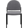 image:imageFlash Furniture Tania Comfort Vinyl Upholstered Stackable Side Reception Chair with Padded Seat Modern Stackable Chair for Living RoomOffice BlackGray Fabric