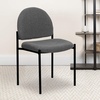 image:imageFlash Furniture Tania Comfort Vinyl Upholstered Stackable Side Reception Chair with Padded Seat Modern Stackable Chair for Living RoomOffice BlackGray Fabric