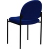 image:imageFlash Furniture Tania Comfort Vinyl Upholstered Stackable Side Reception Chair with Padded Seat Modern Stackable Chair for Living RoomOffice BlackNavy Fabric