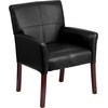 image:imageFlash Furniture Taylor LeatherSoft Upholstered Executive Side Reception Chair Lobby Chair with Cushions and Padded Arms BlackBlack