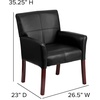 image:imageFlash Furniture Taylor LeatherSoft Upholstered Executive Side Reception Chair Lobby Chair with Cushions and Padded Arms BlackBlack