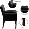 image:imageFlash Furniture Taylor LeatherSoft Upholstered Executive Side Reception Chair Lobby Chair with Cushions and Padded Arms BlackBlack