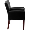 image:imageFlash Furniture Taylor LeatherSoft Upholstered Executive Side Reception Chair Lobby Chair with Cushions and Padded Arms BlackBlack