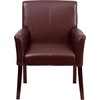 image:imageFlash Furniture Taylor LeatherSoft Upholstered Executive Side Reception Chair Lobby Chair with Cushions and Padded Arms BlackBurgundy