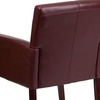 image:imageFlash Furniture Taylor LeatherSoft Upholstered Executive Side Reception Chair Lobby Chair with Cushions and Padded Arms BlackBurgundy