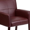 image:imageFlash Furniture Taylor LeatherSoft Upholstered Executive Side Reception Chair Lobby Chair with Cushions and Padded Arms BlackBurgundy