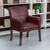 image:imageFlash Furniture Taylor LeatherSoft Upholstered Executive Side Reception Chair Lobby Chair with Cushions and Padded Arms BlackBurgundy