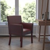image:imageFlash Furniture Taylor LeatherSoft Upholstered Executive Side Reception Chair Lobby Chair with Cushions and Padded Arms BlackBurgundy