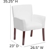 image:imageFlash Furniture Taylor LeatherSoft Upholstered Executive Side Reception Chair Lobby Chair with Cushions and Padded Arms BlackWhite