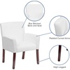 image:imageFlash Furniture Taylor LeatherSoft Upholstered Executive Side Reception Chair Lobby Chair with Cushions and Padded Arms BlackWhite