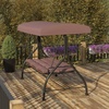 image:imageFlash Furniture Tellis 3Seat Outdoor Steel Converting Patio Swing Canopy Hammock with Cushions  Outdoor Swing Bed BrownBrown
