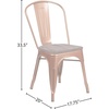 image:imageFlash Furniture Tenley Copper Metal Stackable Chair with Wood SeatCopper