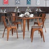 image:imageFlash Furniture Tenley Copper Metal Stackable Chair with Wood SeatCopper