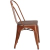 image:imageFlash Furniture Tenley Copper Metal Stackable Chair with Wood SeatCopper