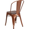 image:imageFlash Furniture Tenley Copper Metal Stackable Chair with Wood SeatCopper