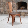 image:imageFlash Furniture Tenley Copper Metal Stackable Chair with Wood SeatCopper