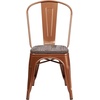 image:imageFlash Furniture Tenley Copper Metal Stackable Chair with Wood SeatCopper