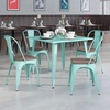 image:imageFlash Furniture Tenley Copper Metal Stackable Chair with Wood SeatMint Green