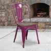 image:imageFlash Furniture Tenley Copper Metal Stackable Chair with Wood SeatPurple