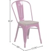 image:imageFlash Furniture Tenley Copper Metal Stackable Chair with Wood SeatPurple