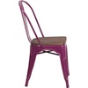 image:imageFlash Furniture Tenley Copper Metal Stackable Chair with Wood SeatPurple