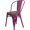 image:imageFlash Furniture Tenley Copper Metal Stackable Chair with Wood SeatPurple