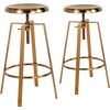 image:imageFlash Furniture Toledo Industrial Style Barstool with Swivel Lift Adjustable Height Seat in Gold FinishGold