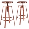 image:imageFlash Furniture Toledo Industrial Style Barstool with Swivel Lift Adjustable Height Seat in Gold FinishRose Gold