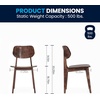 image:imageFlash Furniture Verona Solid Wood Dining Chair Commercial Grade Restaurant Chair with Contoured Backrest Solid Wood Frame Set of 2 BlackAntique Copper