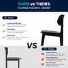 image:imageFlash Furniture Verona Solid Wood Dining Chair Commercial Grade Restaurant Chair with Contoured Backrest Solid Wood Frame Set of 2 BlackBlack