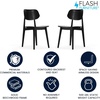image:imageFlash Furniture Verona Solid Wood Dining Chair Commercial Grade Restaurant Chair with Contoured Backrest Solid Wood Frame Set of 2 BlackBlack