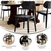 image:imageFlash Furniture Verona Solid Wood Dining Chair Commercial Grade Restaurant Chair with Contoured Backrest Solid Wood Frame Set of 2 BlackBlack
