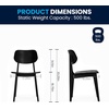 image:imageFlash Furniture Verona Solid Wood Dining Chair Commercial Grade Restaurant Chair with Contoured Backrest Solid Wood Frame Set of 2 BlackBlack
