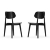 image:imageFlash Furniture Verona Solid Wood Dining Chair Commercial Grade Restaurant Chair with Contoured Backrest Solid Wood Frame Set of 2 BlackBlack