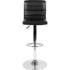 image:imageFlash Furniture Vincent Modern Adjustable Height Barstool with Footrest and Padded MidBack Upholstered Vinyl BarCounter Height Stool WhiteChromeBlack