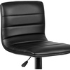 image:imageFlash Furniture Vincent Modern Adjustable Height Barstool with Footrest and Padded MidBack Upholstered Vinyl BarCounter Height Stool WhiteChromeBlack