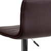 image:imageFlash Furniture Vincent Modern Adjustable Height Barstool with Footrest and Padded MidBack Upholstered Vinyl BarCounter Height Stool WhiteChromeBrown
