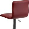 image:imageFlash Furniture Vincent Modern Adjustable Height Barstool with Footrest and Padded MidBack Upholstered Vinyl BarCounter Height Stool WhiteChromeBurgundy